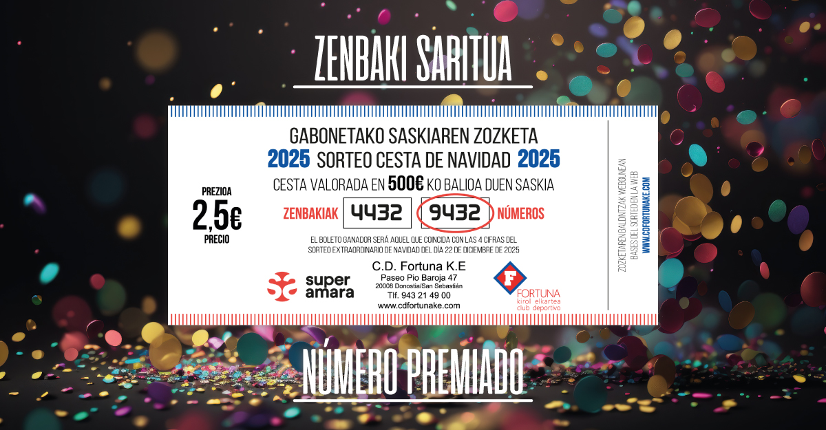 Número premiado  Cesta de Navidad 2025